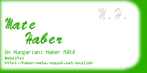 mate haber business card
